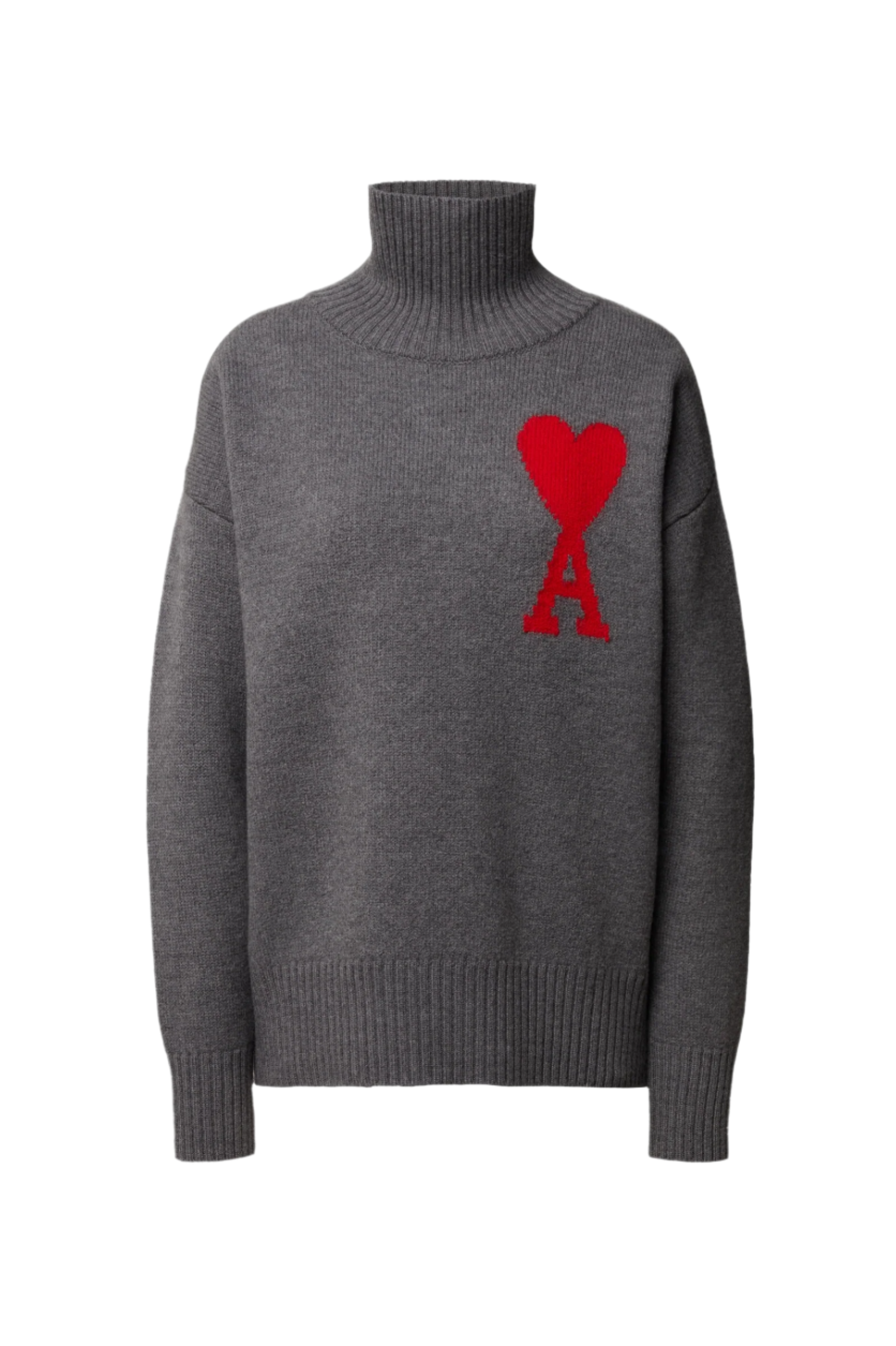 Ami Paris Светр з монограмою Ami de Coeur H20HK009.018-GREY