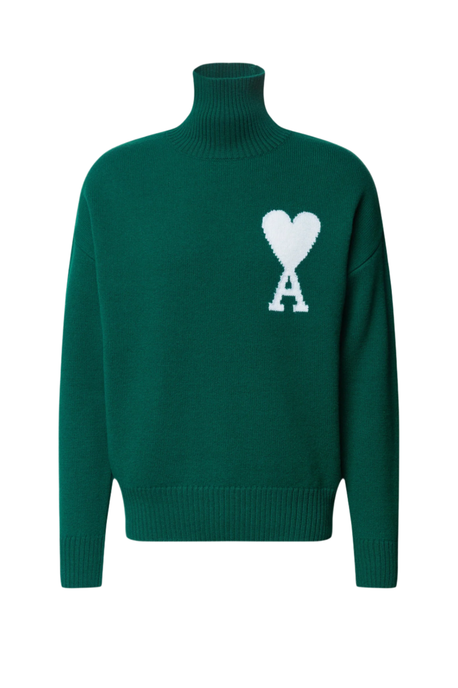 Ami Paris Светр з монограмою Ami de Coeur H20HK009.018-GREEN