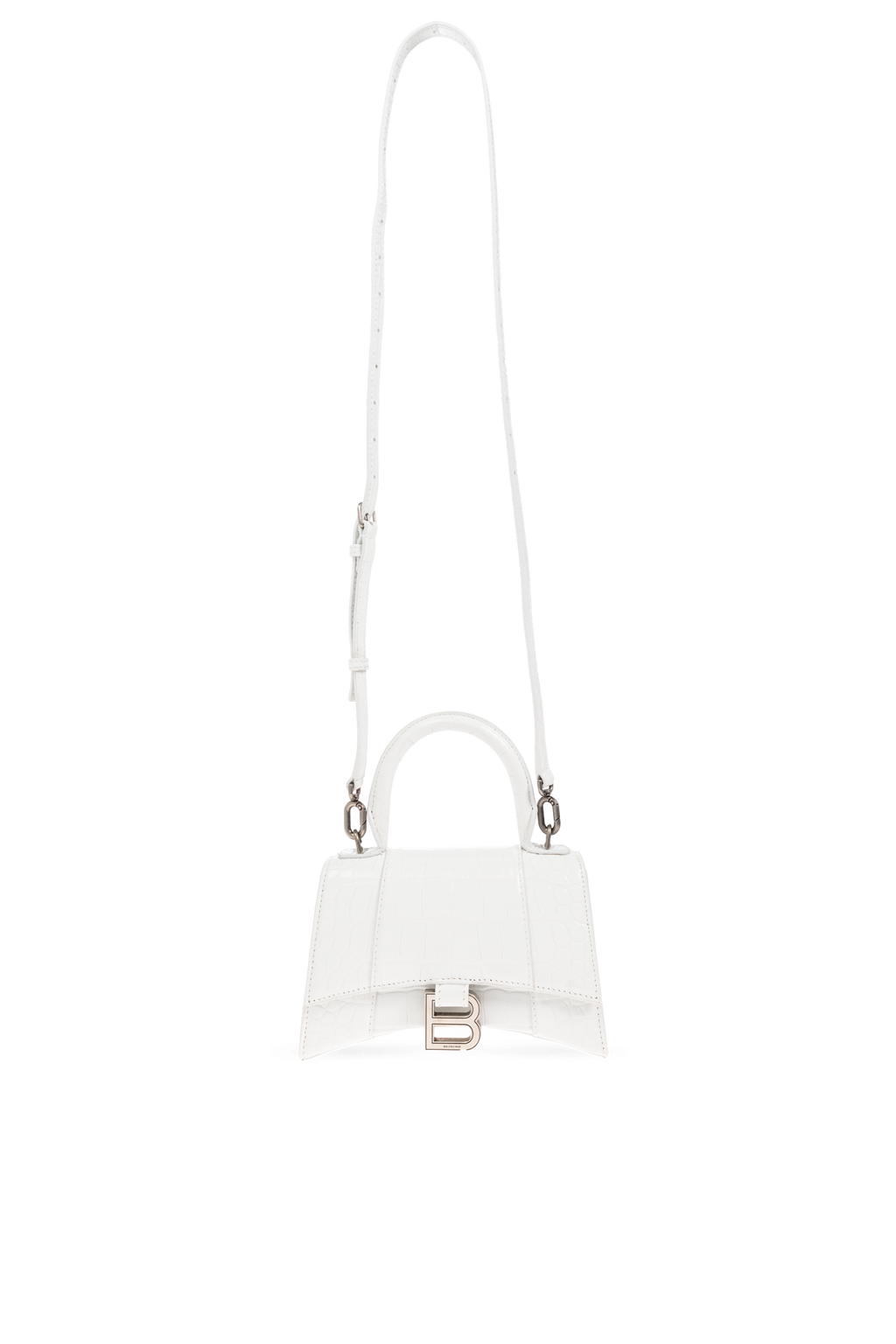 Balenciaga WHITE ‘Hourglass XS' shoulder bag 592833 1LR6Y-9001
