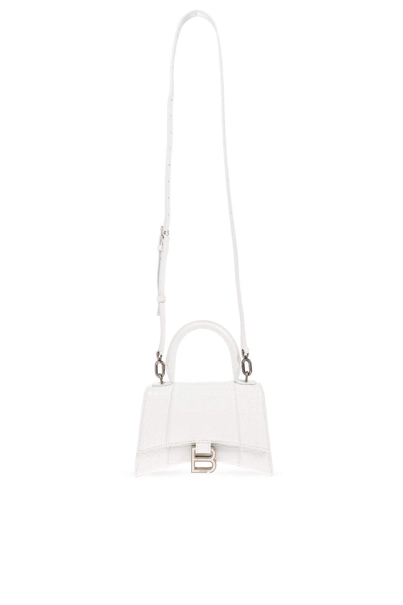 Balenciaga WHITE ‘Hourglass XS' shoulder bag 592833 1LR6Y-9001