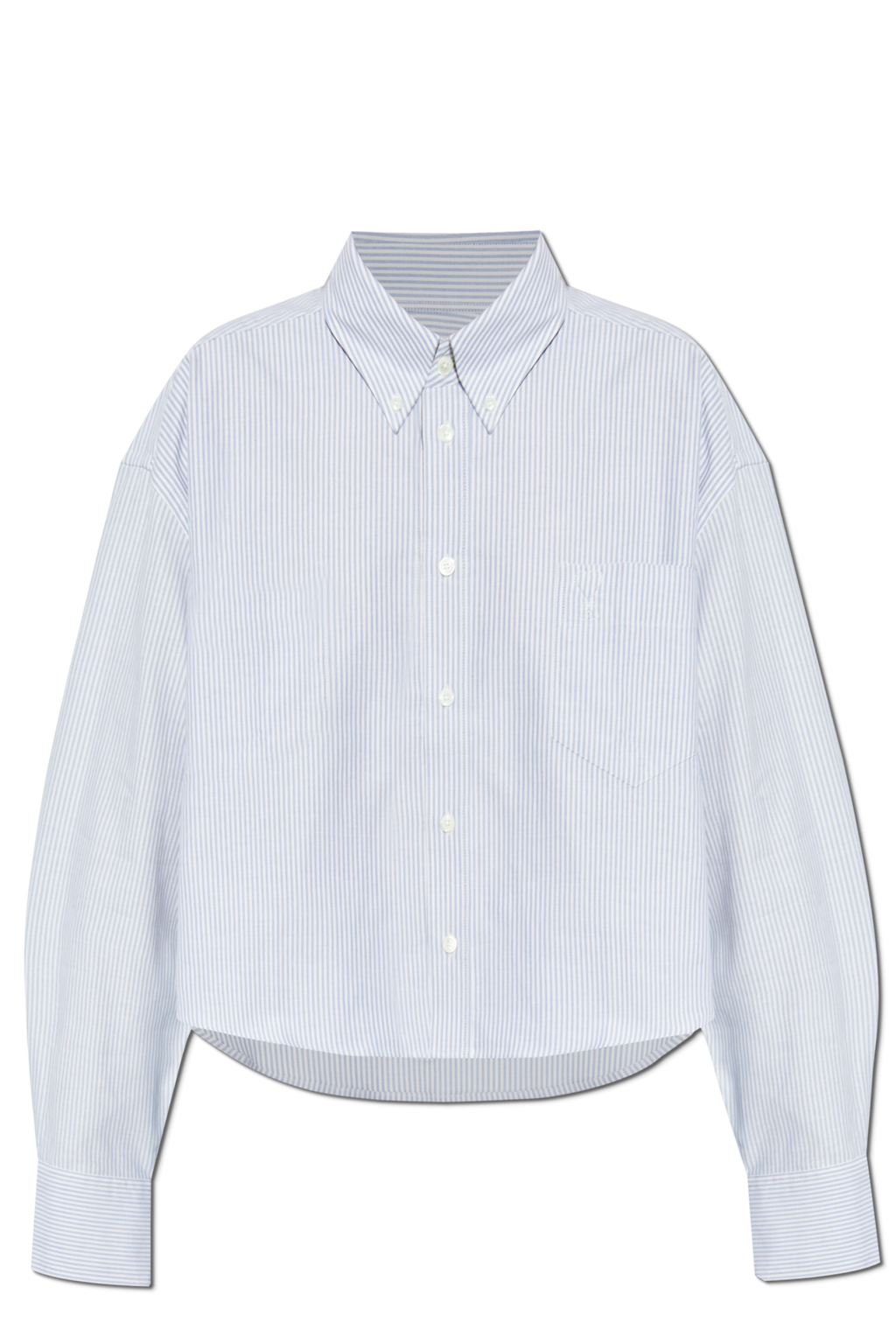 Ami Alexandre Mattiussi light blue Shirt with stripe pattern USH123 CO0087 F-4503