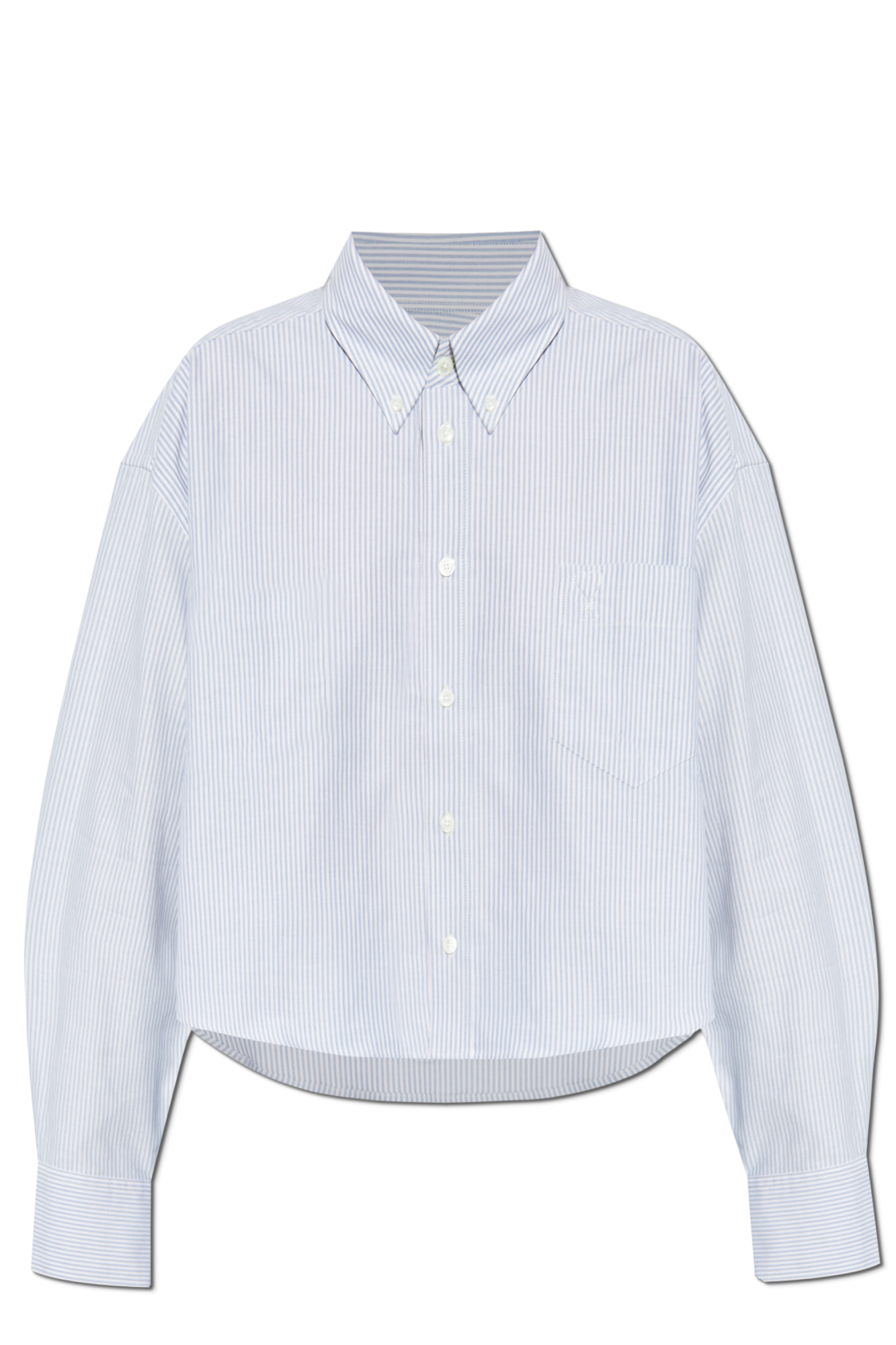 Ami Alexandre Mattiussi light blue Shirt with stripe pattern USH123 CO0087 F-4503