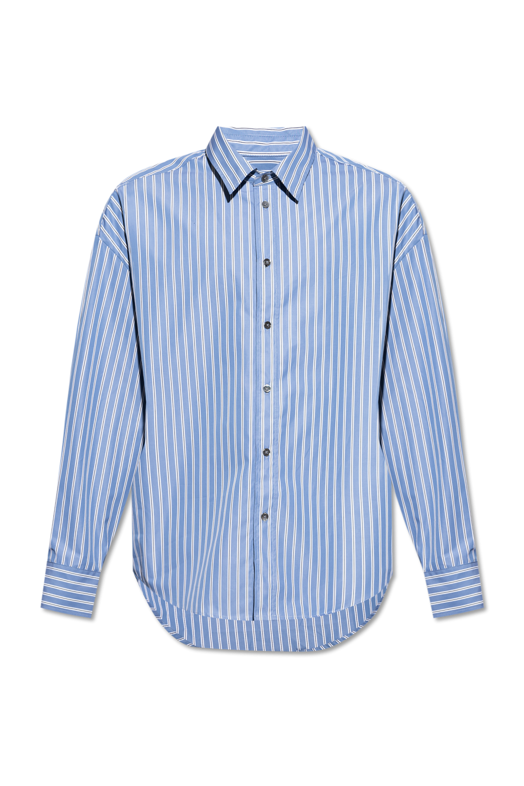 Ami Alexandre Mattiussi BLUE Shirt with striped pattern HSH191 CO0108-4505