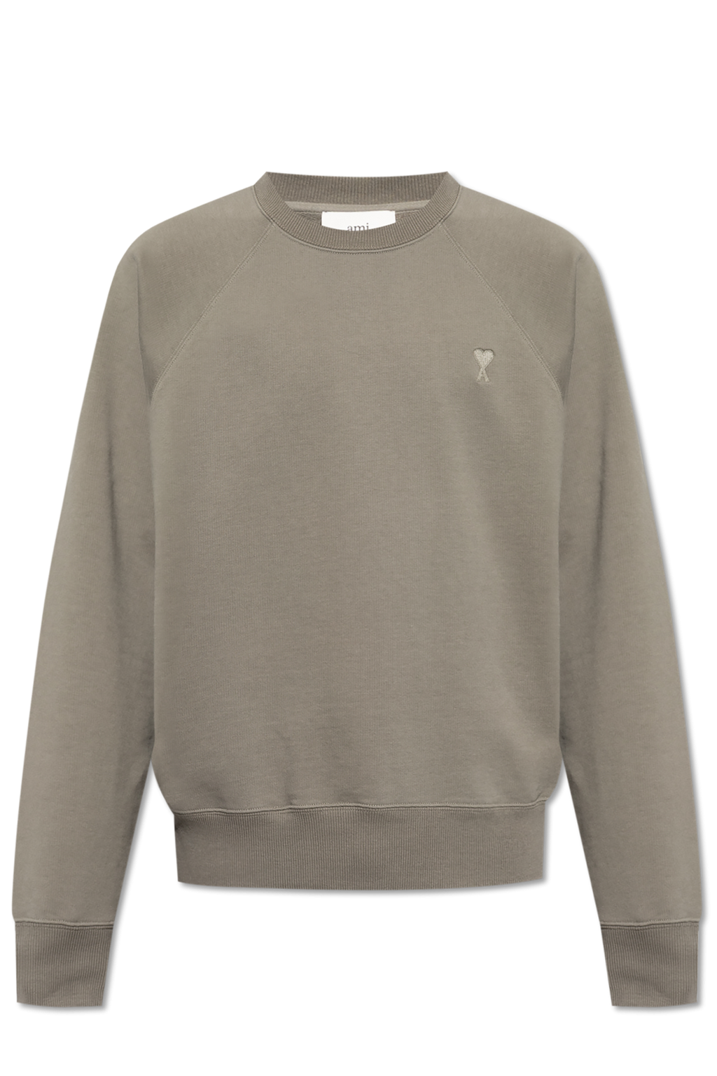 Ami Alexandre Mattiussi GREEN Sweatshirt with logo USW074 747-0953