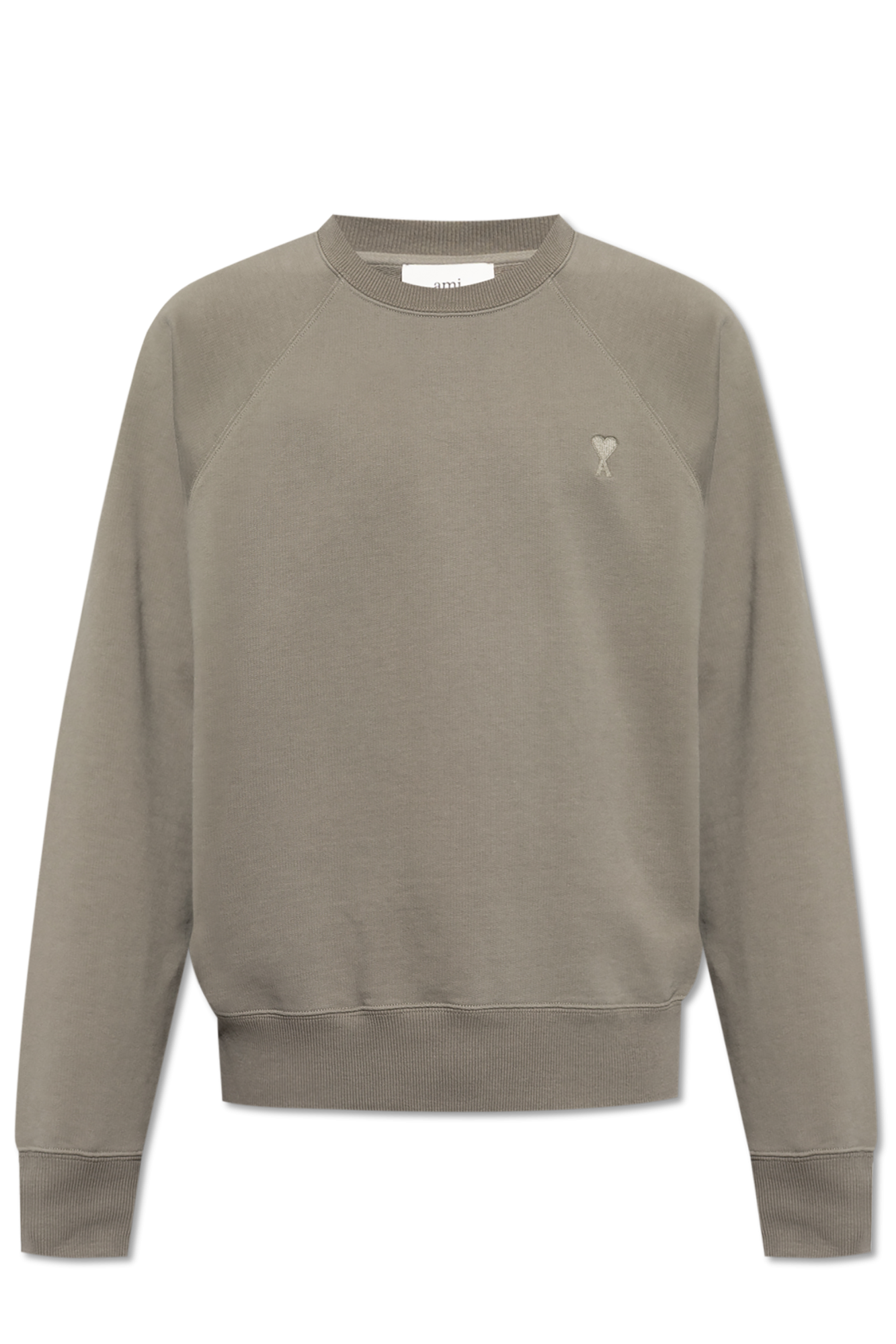 Ami Alexandre Mattiussi GREEN Sweatshirt with logo USW074 747-0953