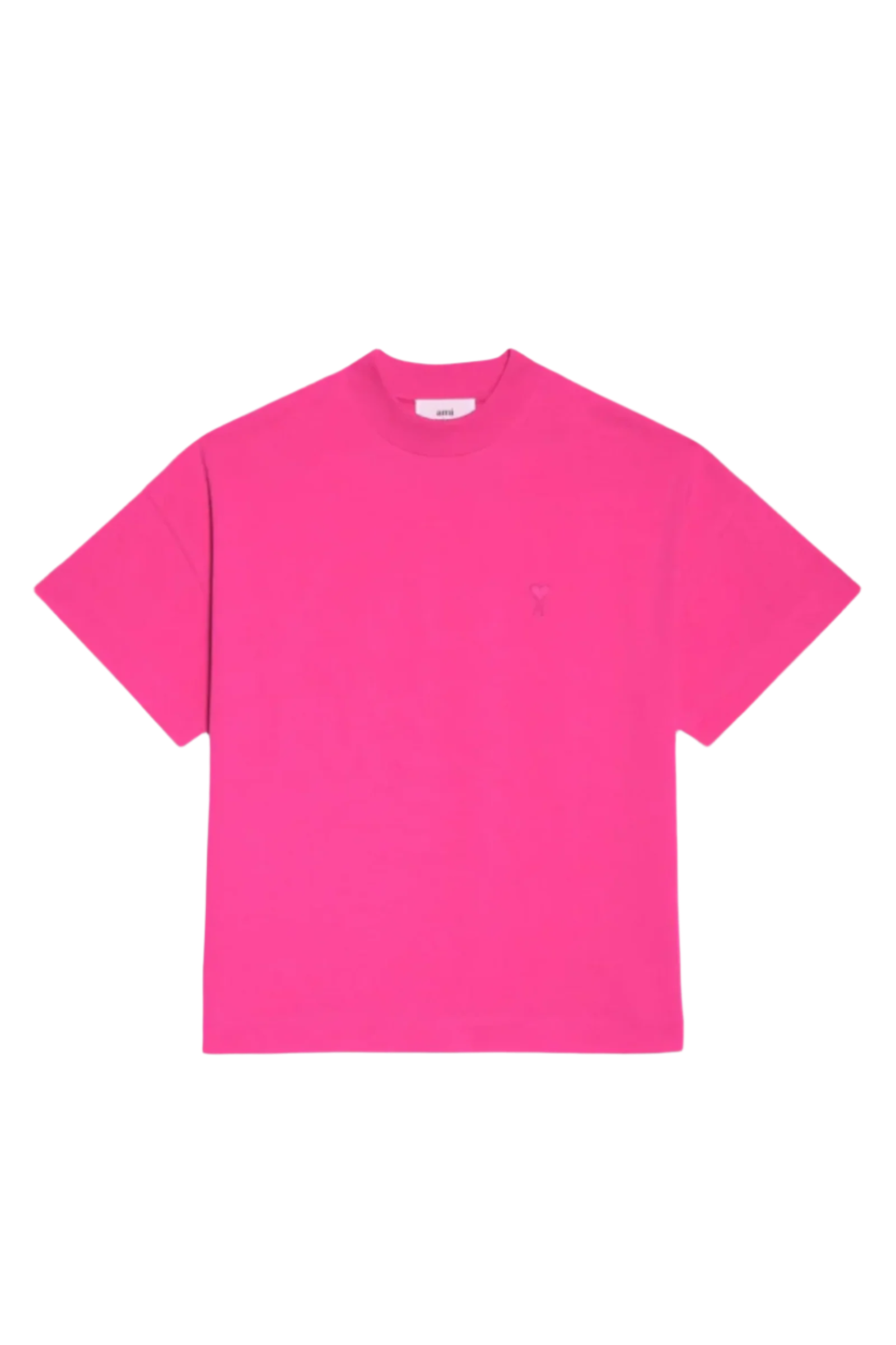 Ami Paris Футболка з монограмою Ami de Coeur UTS012726 fuchsia pink
