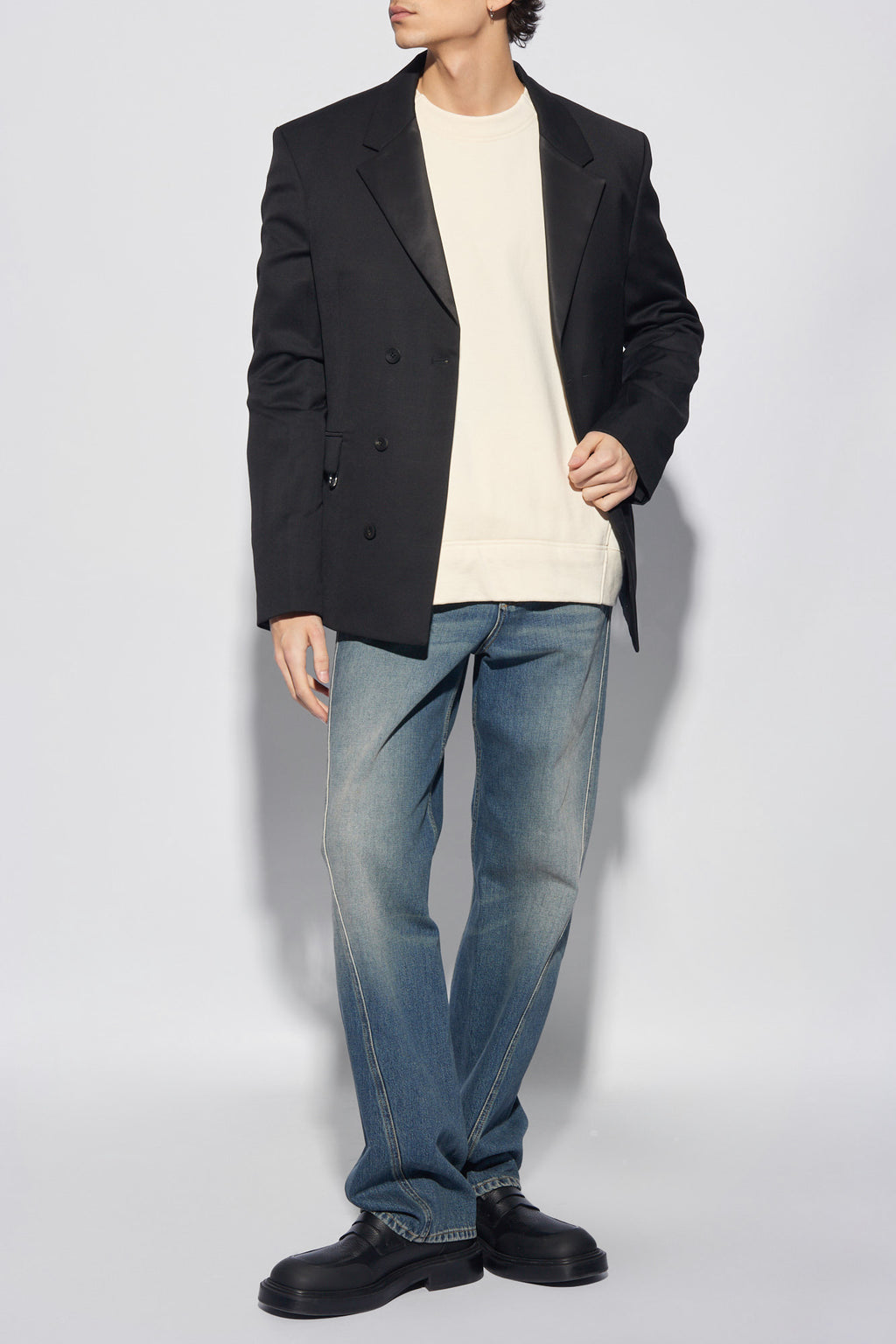 Jacquemus cream ‘Typo’ sweatshirt with logo 245JS236 2341-130