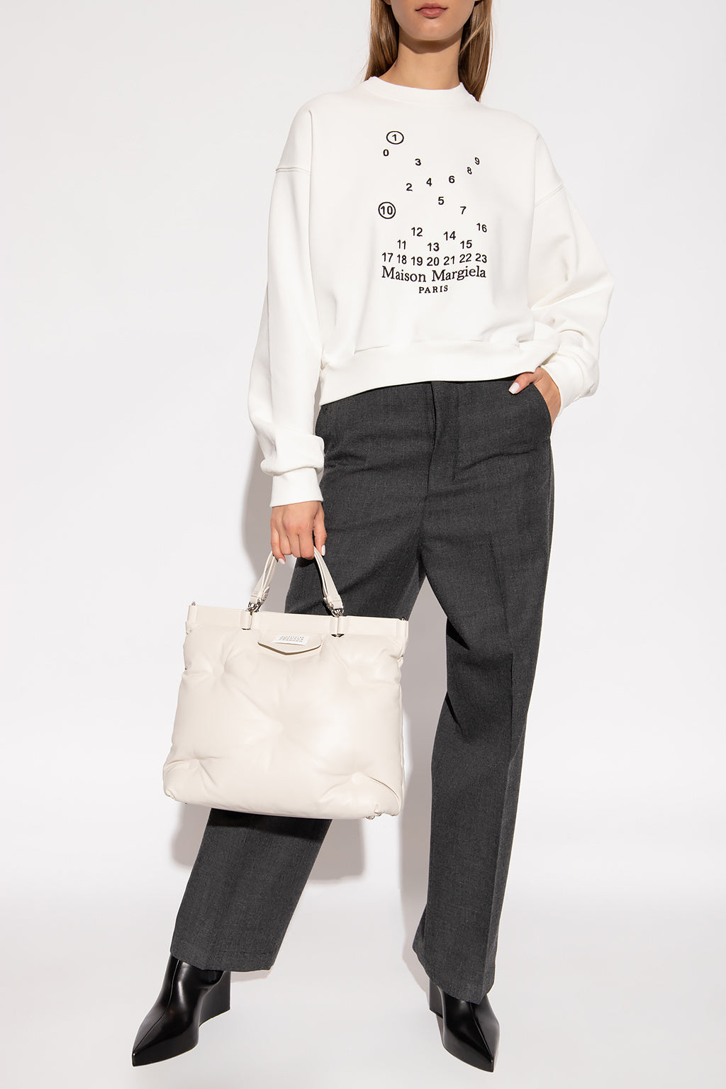 Maison Margiela WHITE Sweatshirt with logo S51GU0118 S25540-101