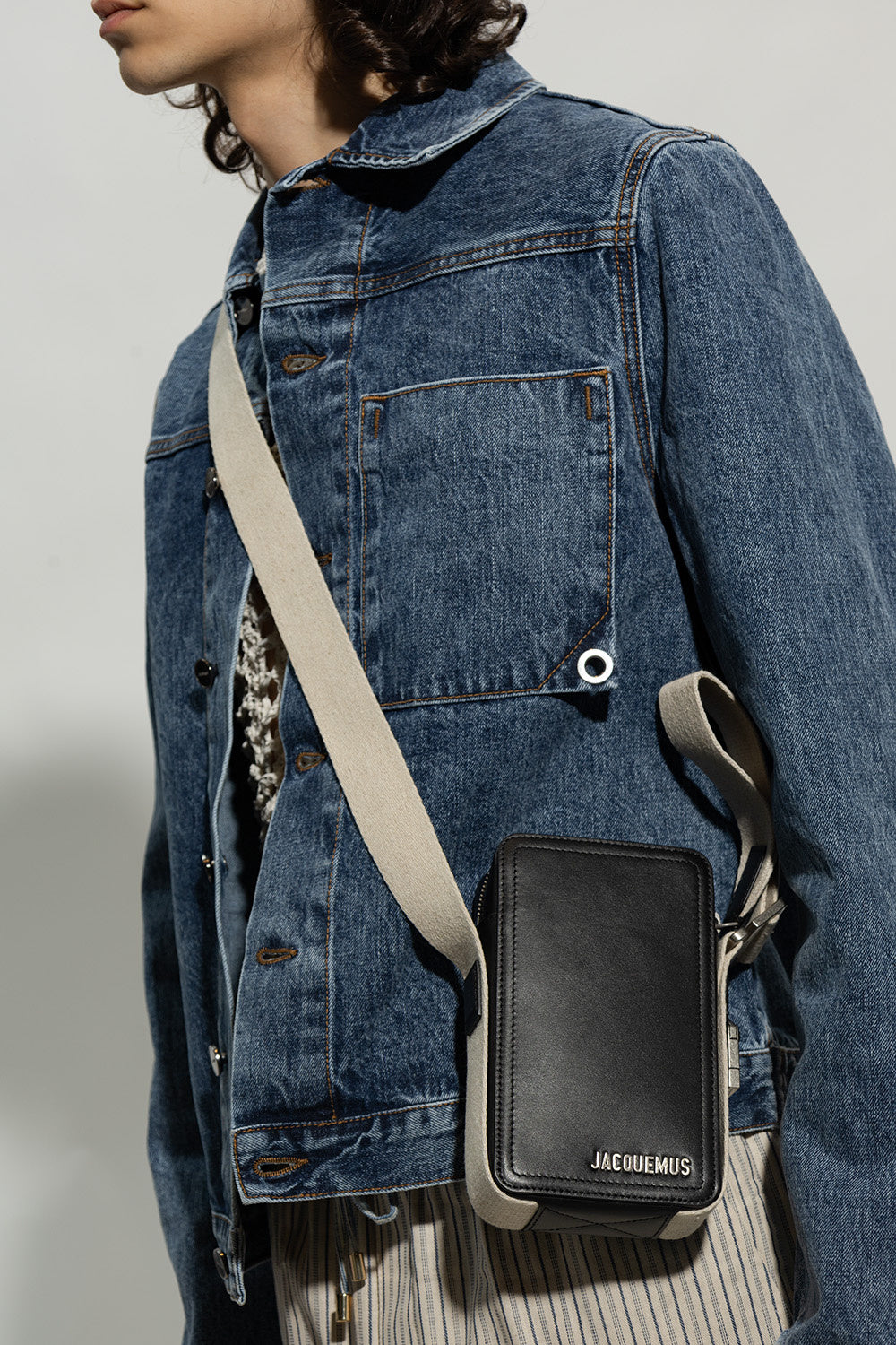 Jacquemus BLACK ‘Le Cuerda Vertical’ shoulder bag 235BA091 3061-990