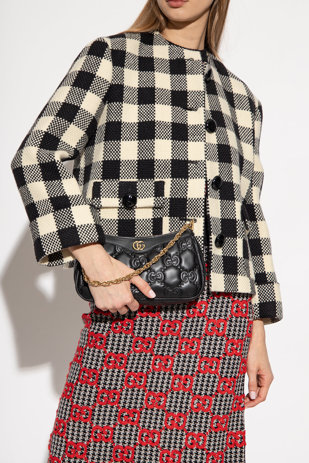 Gucci BLACK Quilted shoulder bag 735049 UM8HG-1046
