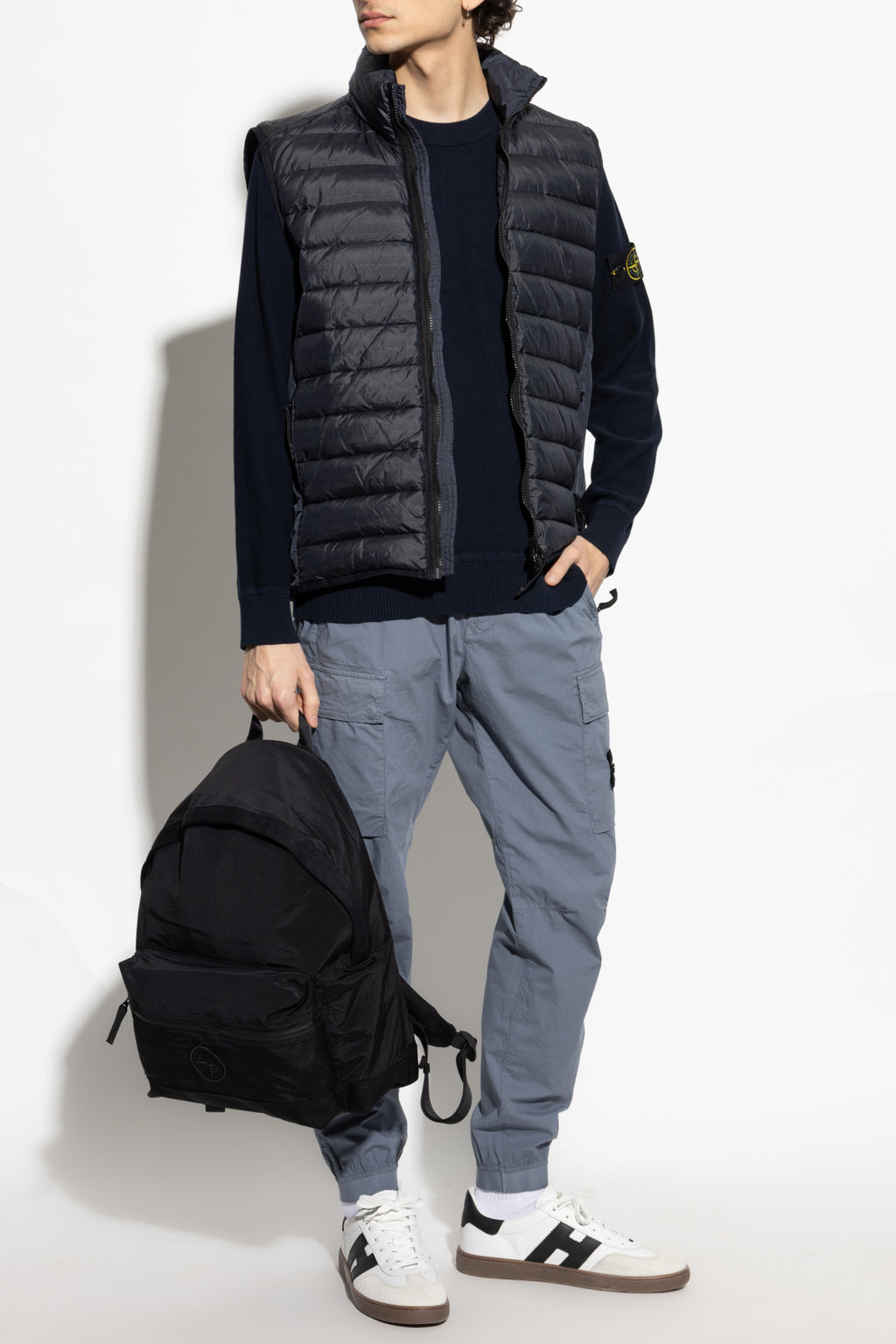 Stone Island NAVY BLUE Sweater with logo K1S155100036 S00B5-V0020