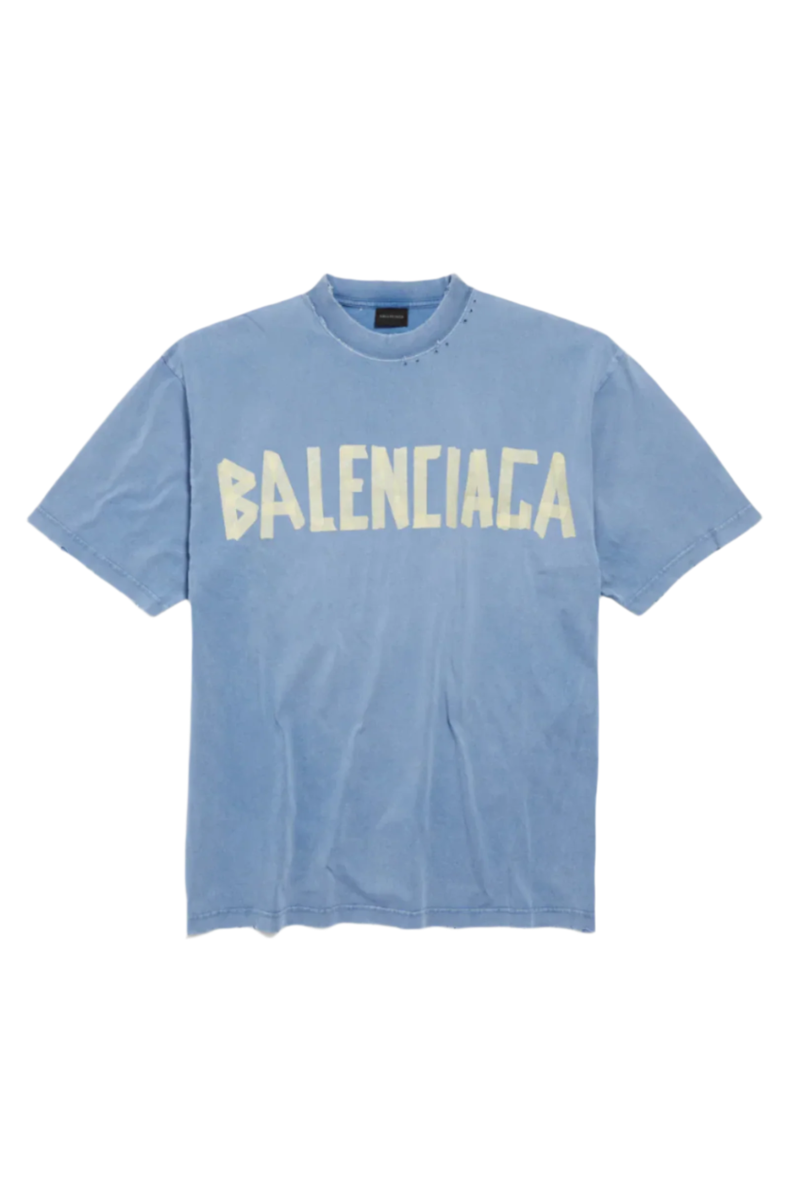 Tape Type T-Shirt Medium Fit Faded Blue 739784TOVA94530