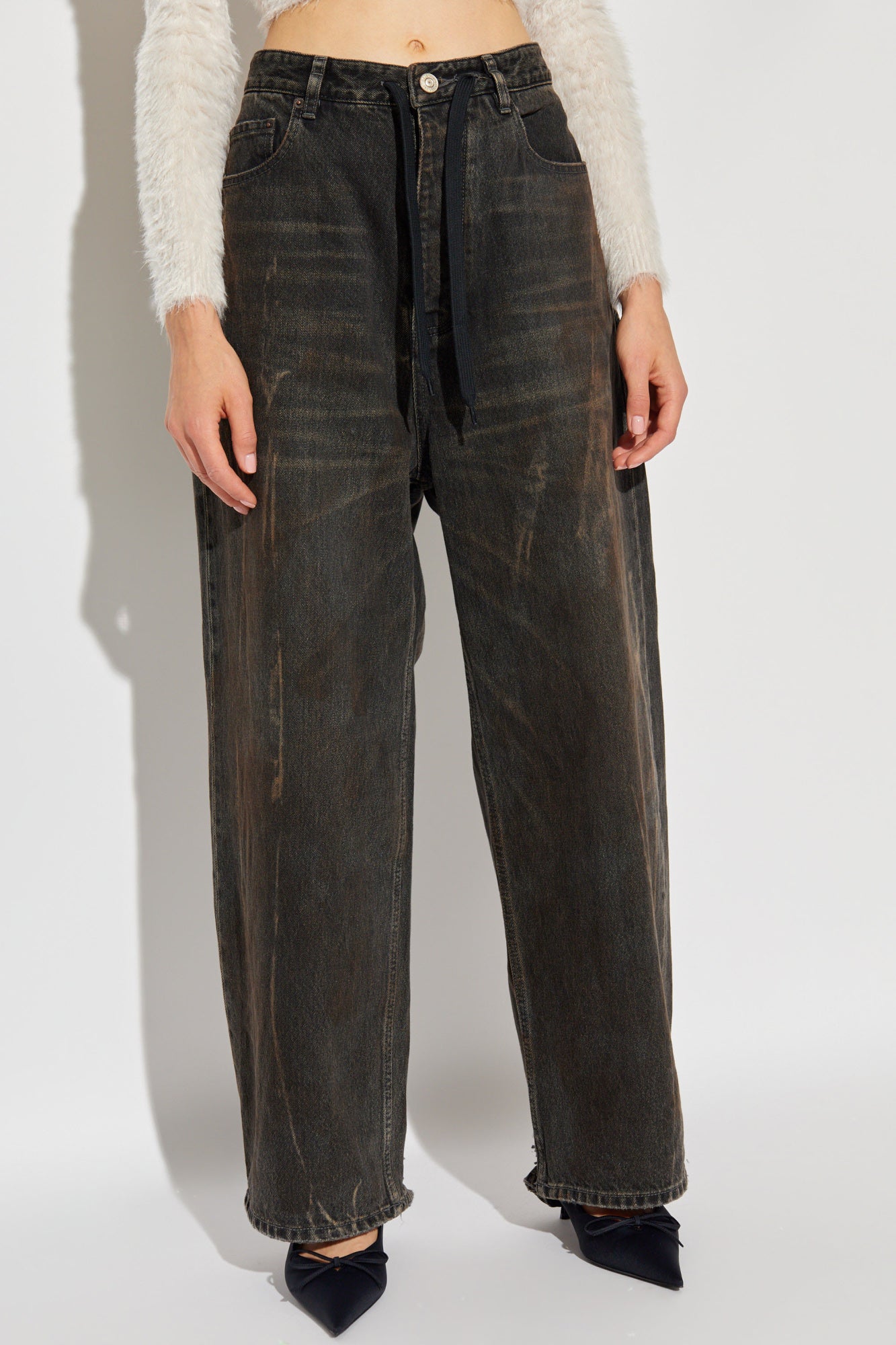 Balenciaga BLACK Jeans with a `vintage` effect 786643 TBP47-5964