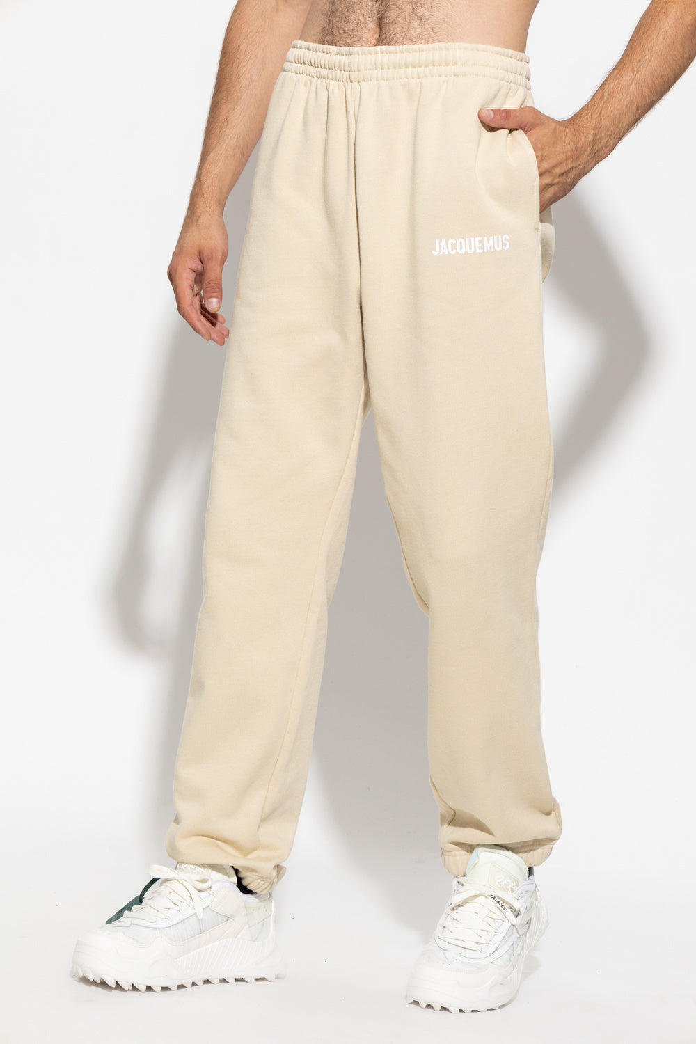Jacquemus beige Sweatpants with logo