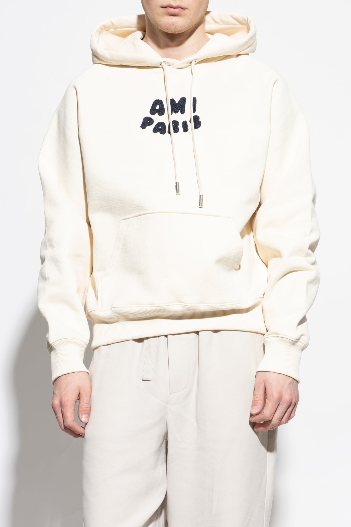 Ami Alexandre Mattiussi cream Hoodie USW275 747-136