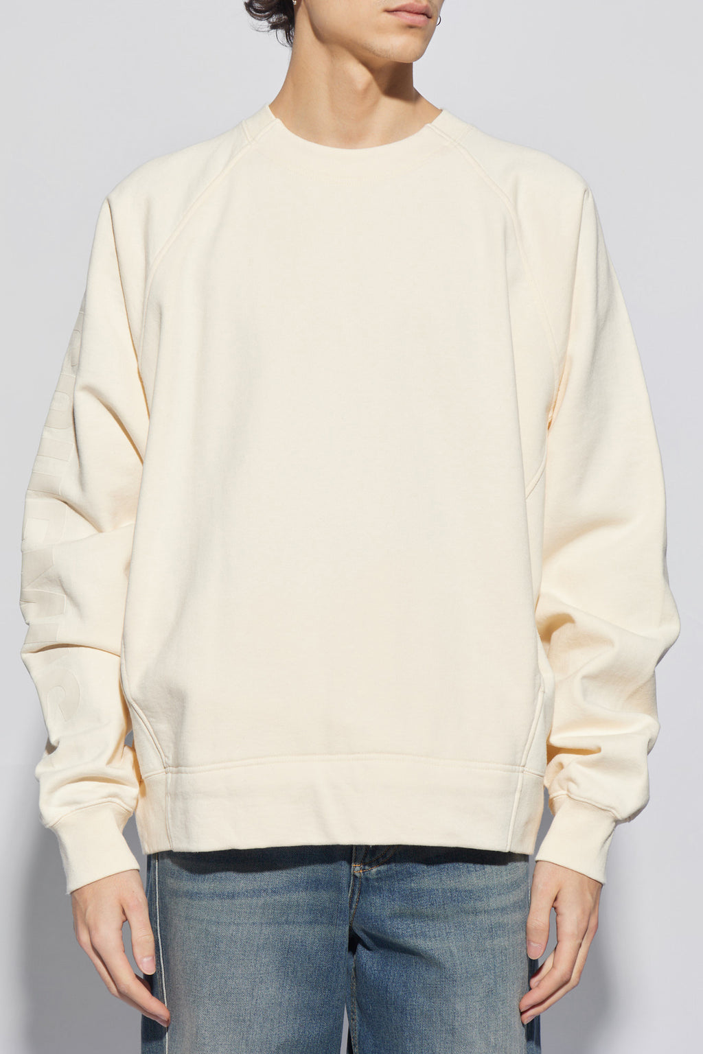 Jacquemus cream ‘Typo’ sweatshirt with logo 245JS236 2341-130