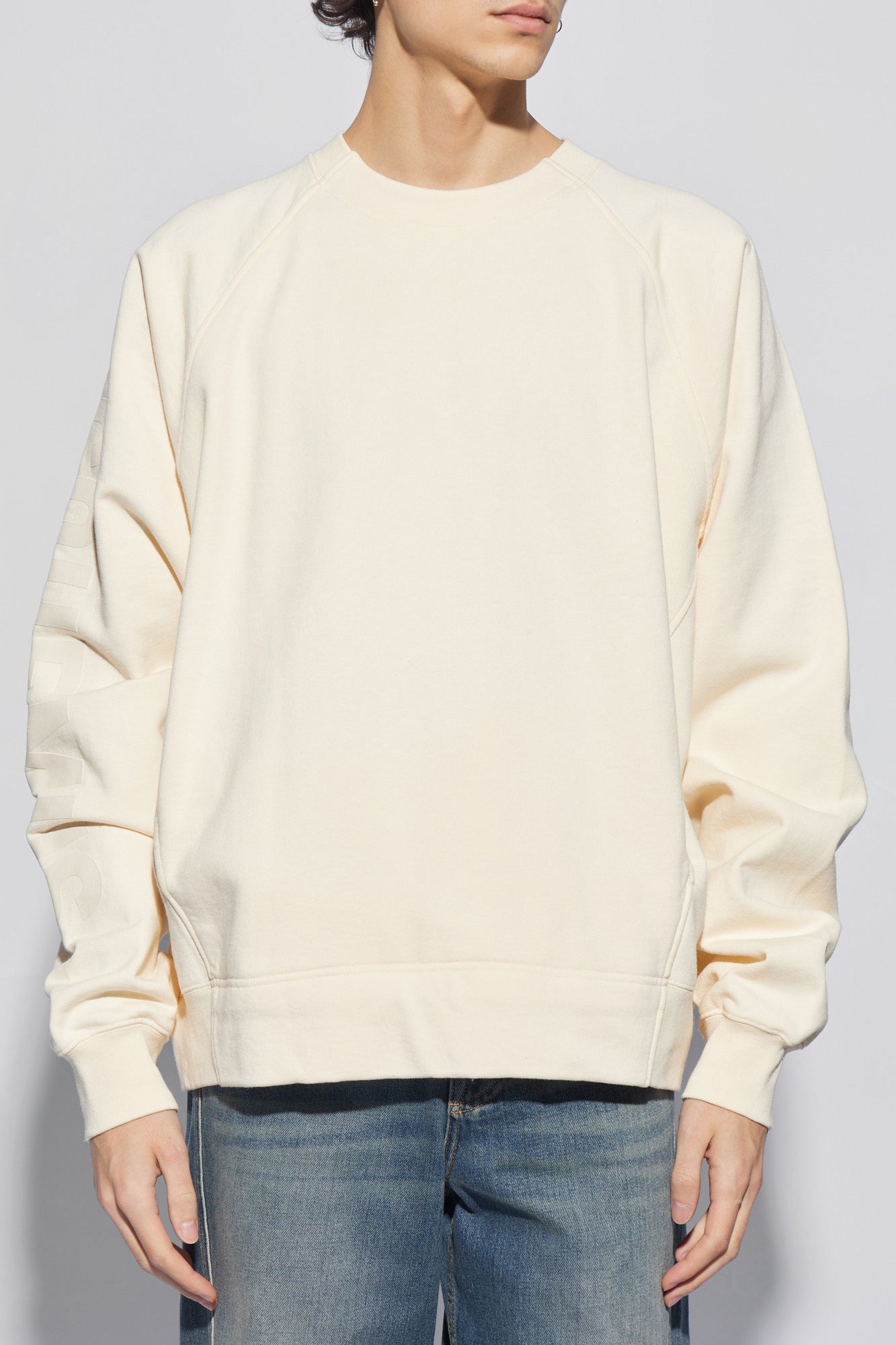 Jacquemus cream ‘Typo’ sweatshirt with logo 245JS236 2341-130