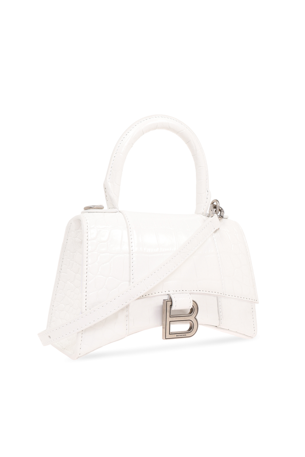 Balenciaga WHITE ‘Hourglass XS' shoulder bag 592833 1LR6Y-9001