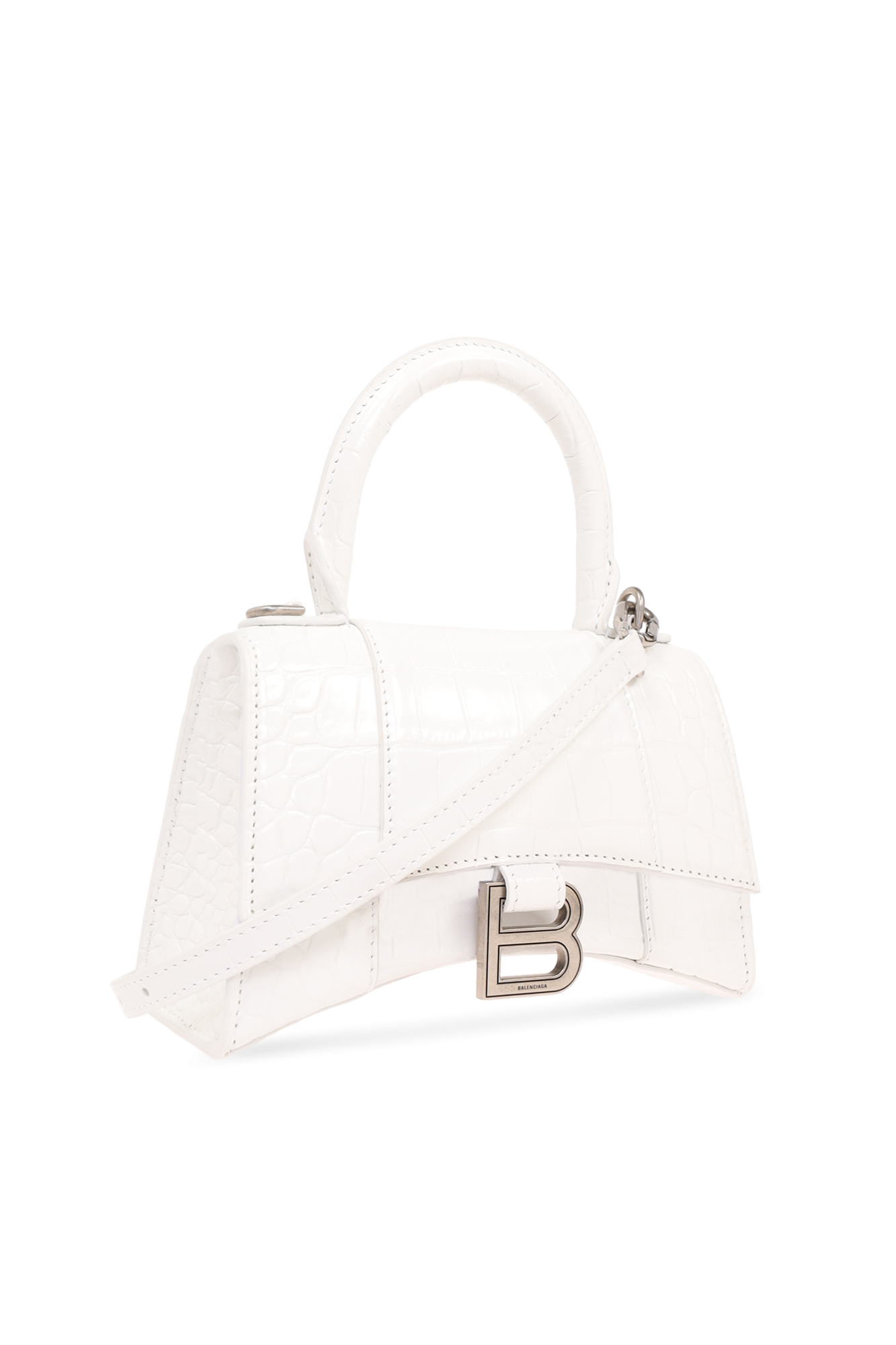 Balenciaga WHITE ‘Hourglass XS' shoulder bag 592833 1LR6Y-9001