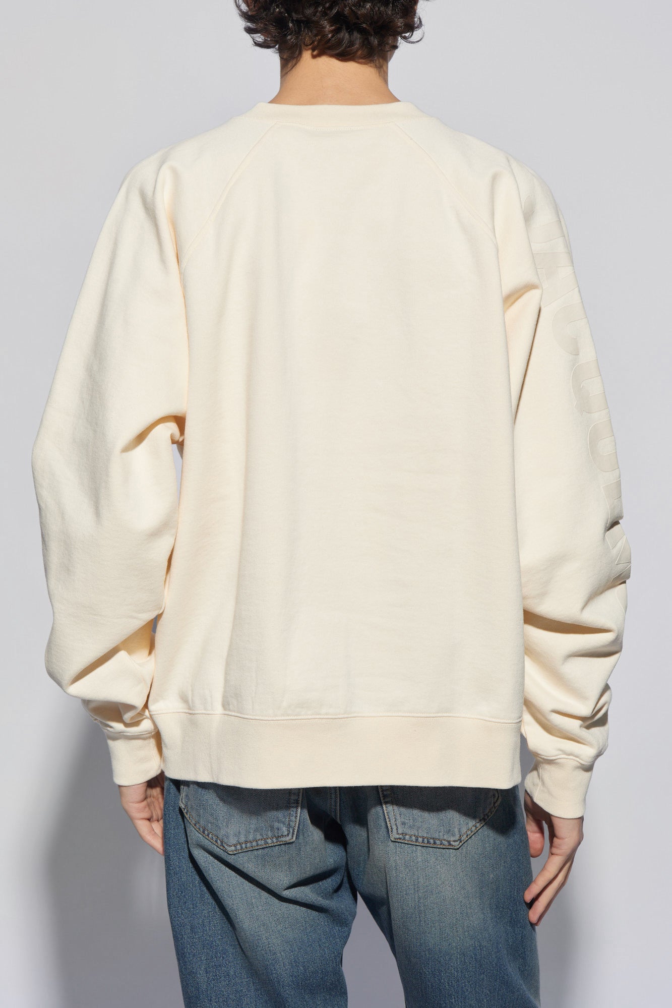 Jacquemus cream ‘Typo’ sweatshirt with logo 245JS236 2341-130