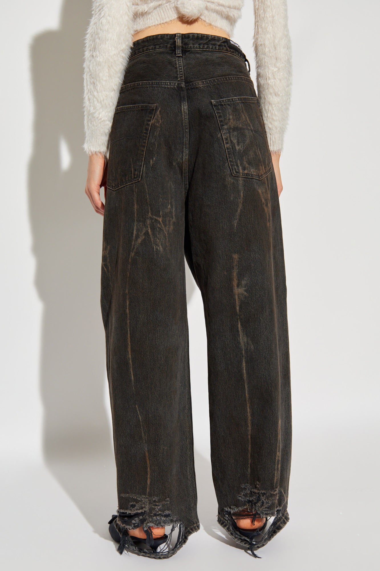 Balenciaga BLACK Jeans with a `vintage` effect 786643 TBP47-5964