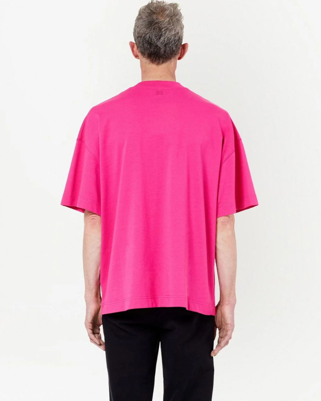 Ami Paris Футболка з монограмою Ami de Coeur UTS012726 fuchsia pink