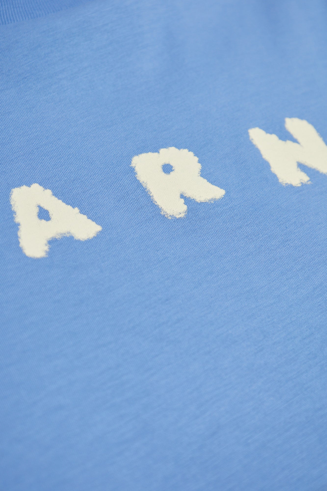 Marni BLUE T-shirt with printed logo THJET49P13 USCX42-SLB26