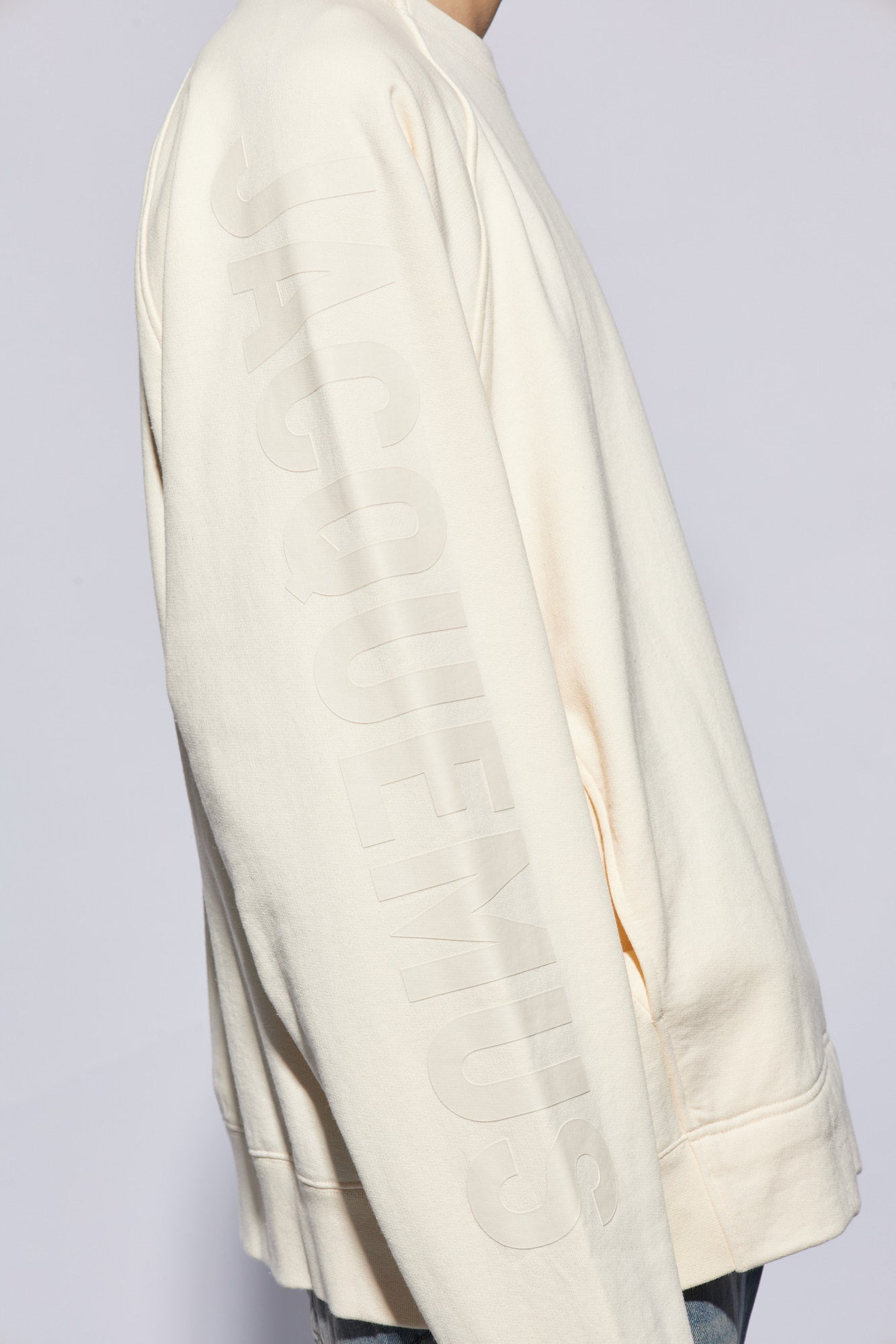 Jacquemus cream ‘Typo’ sweatshirt with logo 245JS236 2341-130