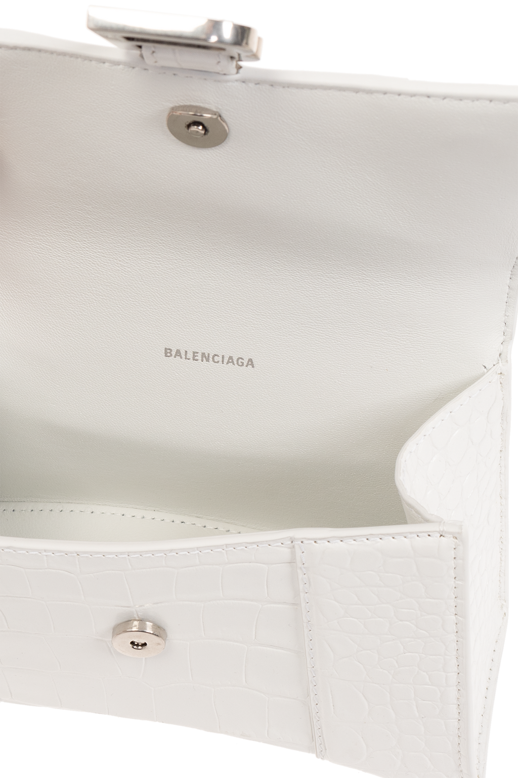 Balenciaga WHITE ‘Hourglass XS' shoulder bag 592833 1LR6Y-9001