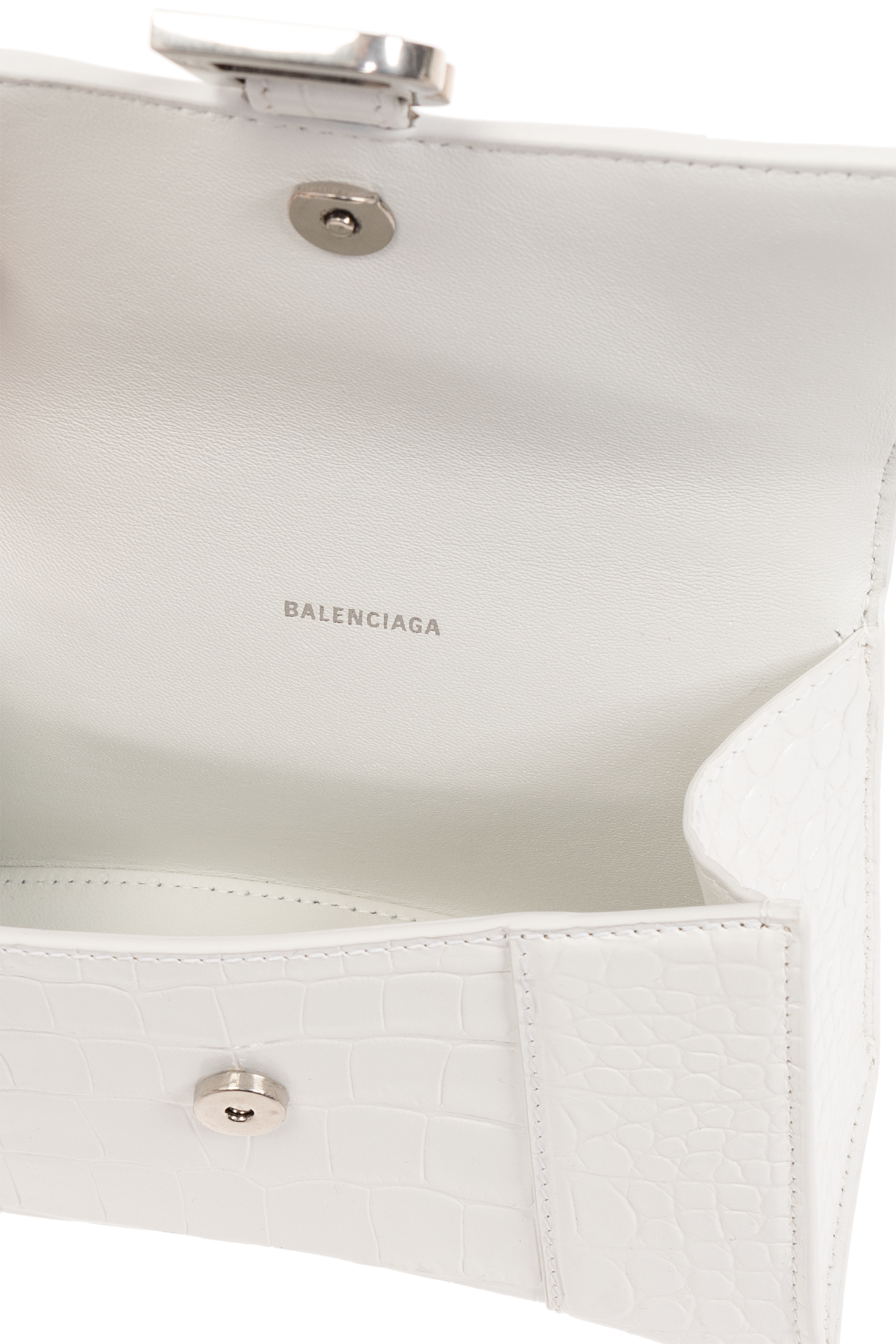 Balenciaga WHITE ‘Hourglass XS' shoulder bag 592833 1LR6Y-9001