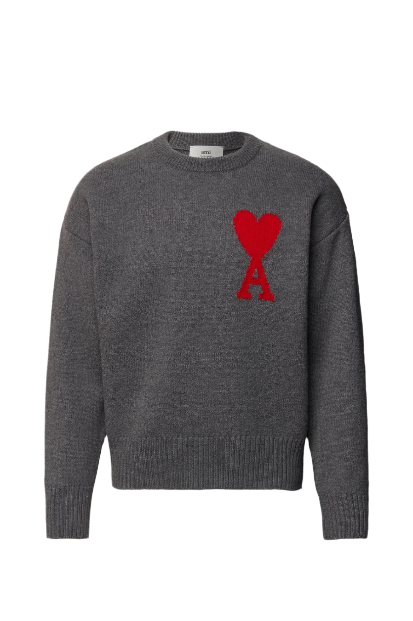 Ami Paris Светр з монограмою Ami de Coeur H20HK009.018-SW-GREY