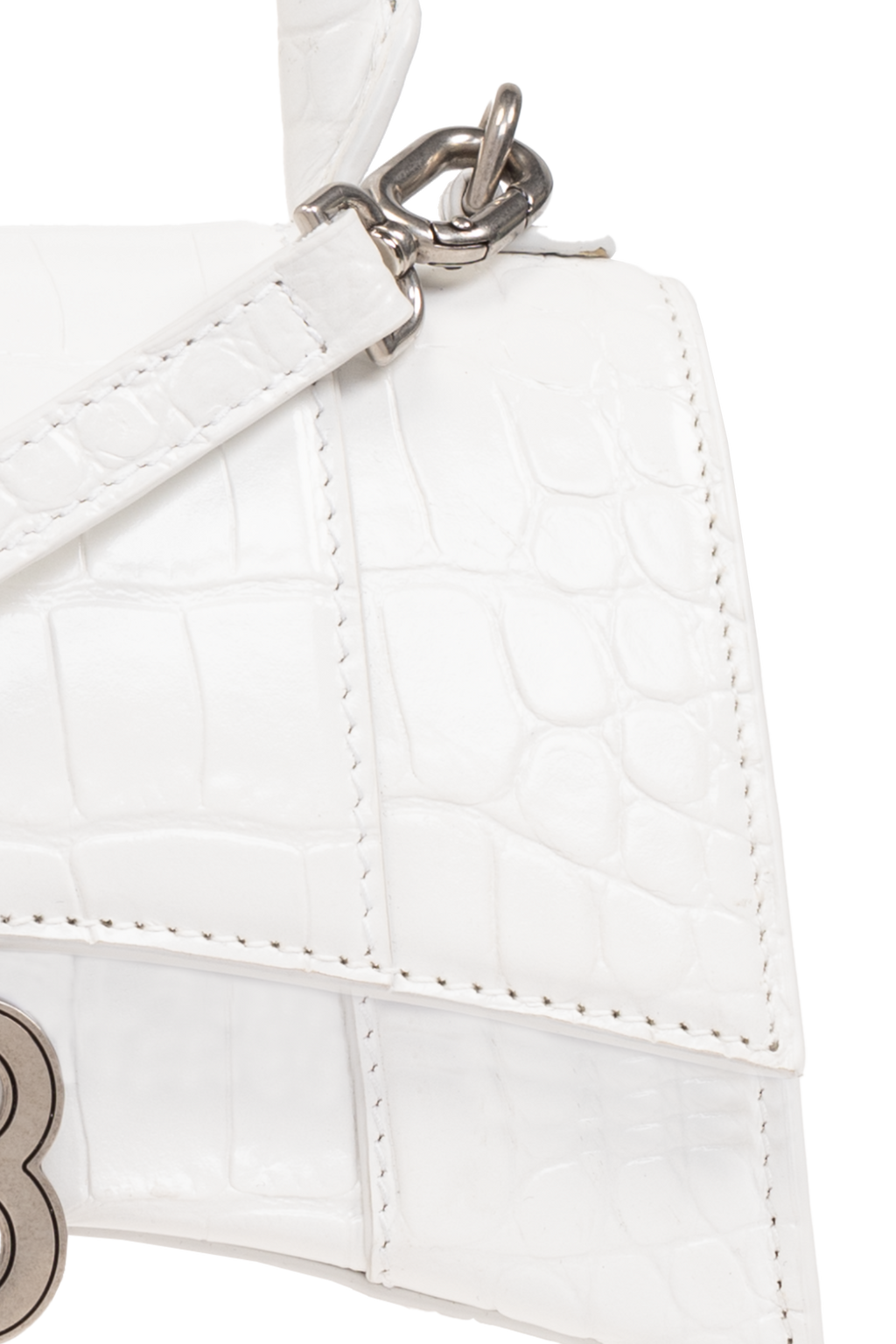 Balenciaga WHITE ‘Hourglass XS' shoulder bag 592833 1LR6Y-9001