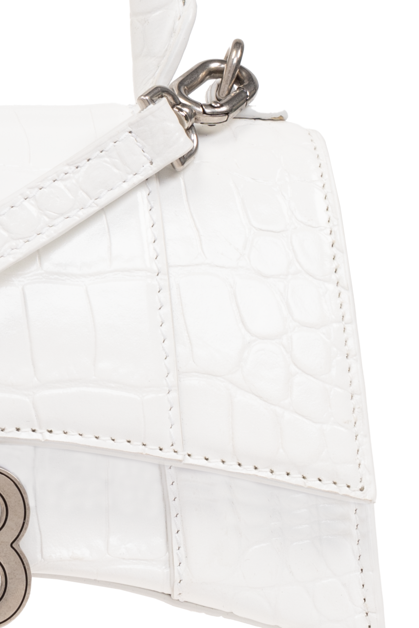 Balenciaga WHITE ‘Hourglass XS' shoulder bag 592833 1LR6Y-9001