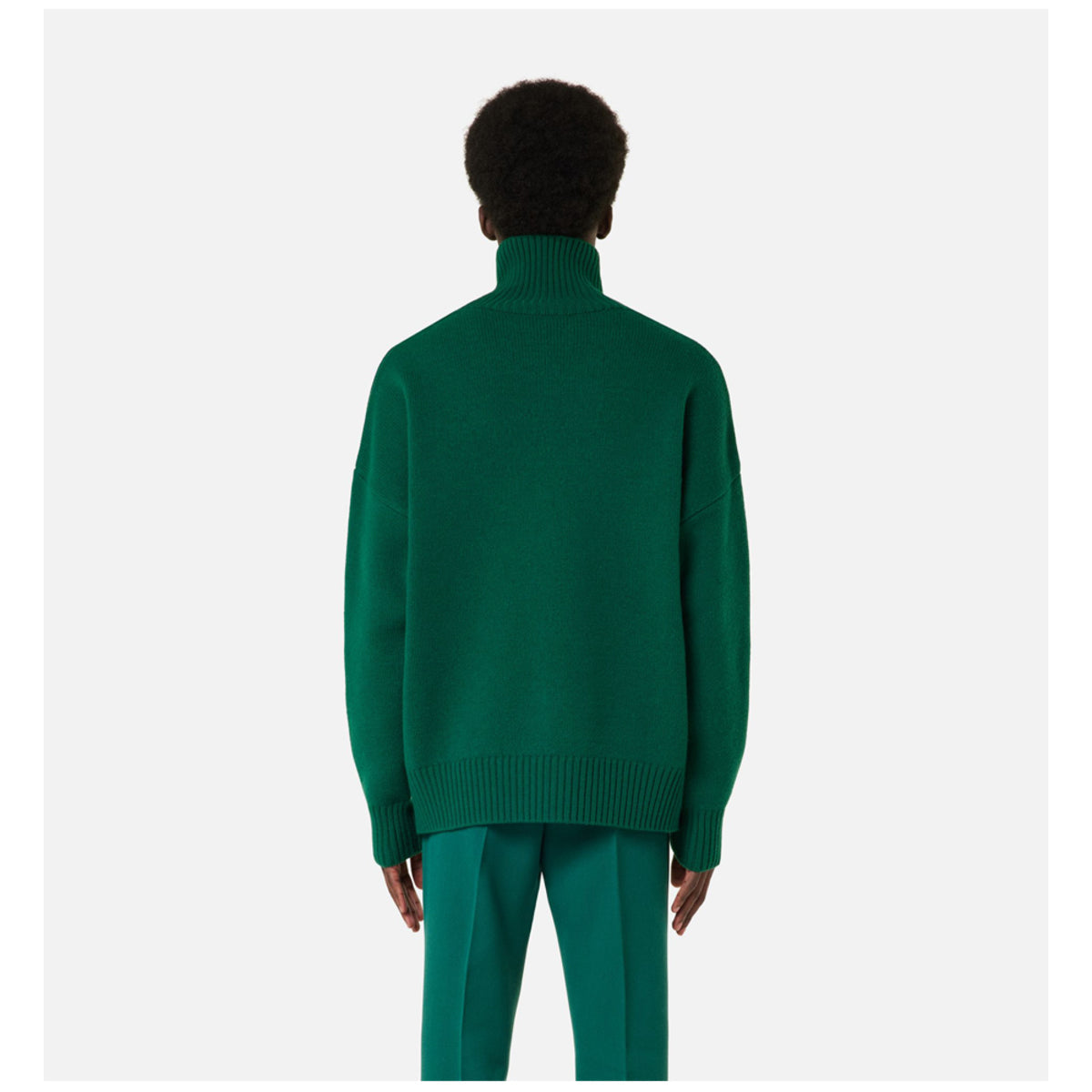 Ami Paris Светр з монограмою Ami de Coeur H20HK009.018-GREEN