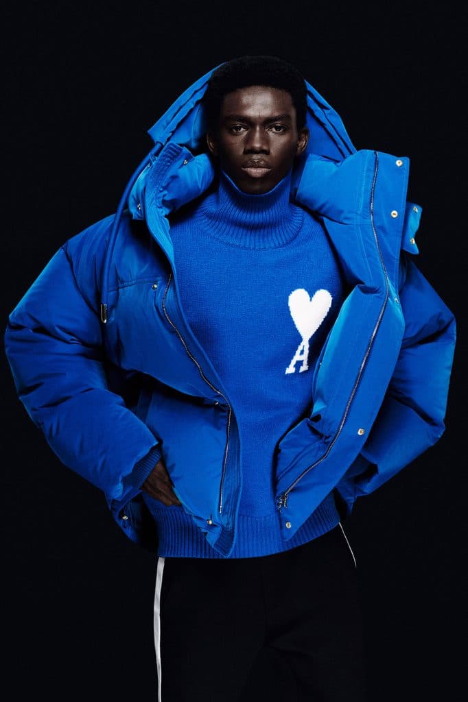 Ami Paris Светр з монограмою Ami de Coeur H20HK009.018-BLUE